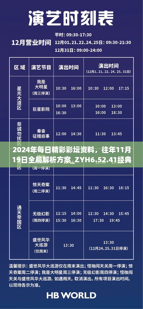 2024年每日精彩彩壇資料，往年11月19日全局解析方案_ZYH6.52.41經典版